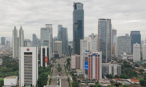 Smoky sky in Jakarta