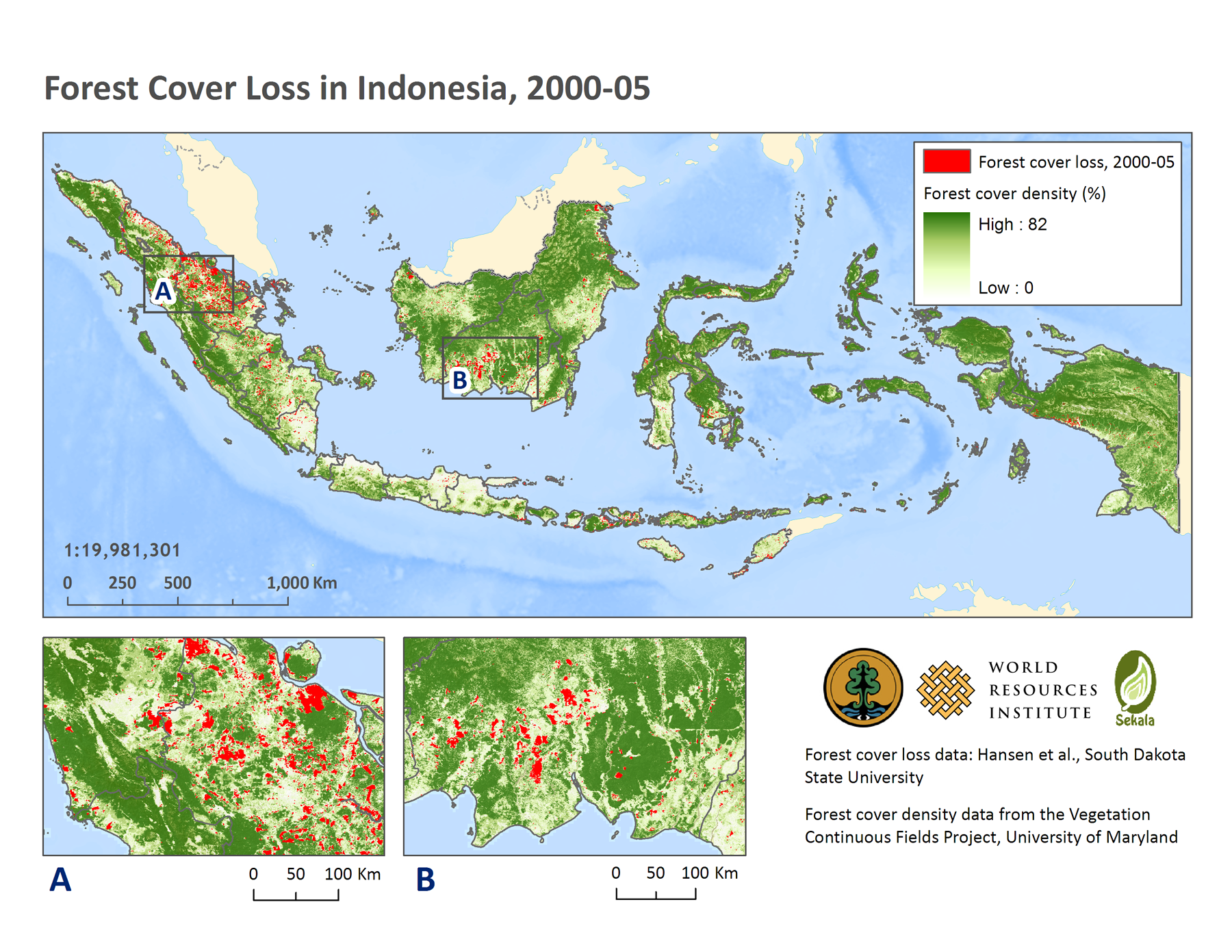 Forest Cover Loss in Indonesia  2000 2005 The Starting 