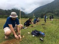 WRI Indonesia’s team in a tree planting offset project in West Java, March 2019. Photo credit: WRI Indonesia