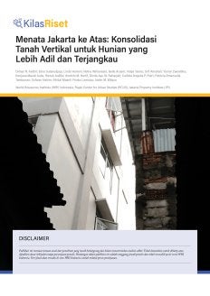 Sampul Manuskrip Menata Jakarta ke Atas