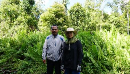 Edi Haryanto and Maharani, participants of Peat Ranger Training 