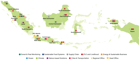 WRI Indonesia Program Map