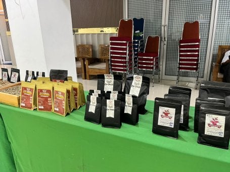 Beberapa produk kopi asli Sumatera Barat turut dipamerkan dalam kegiatan ini.