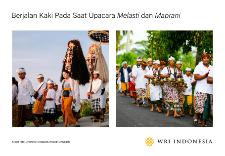 Berjalan Kaki Pada Saat Upacara Melasti dan Maprani