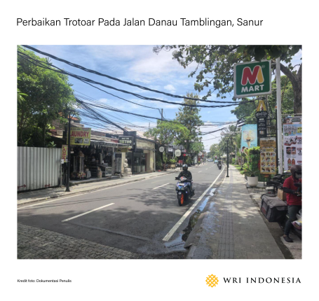 Perbaikan Trotoar Pada Jalan Danau Tamblingan, Sanur