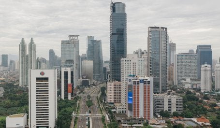 Smoky sky in Jakarta