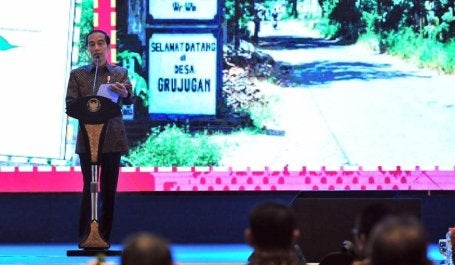 Presiden Joko Widodo meluncurkan Geoportal Kebijakan Satu Peta (KSP). Kredit foto: Sekretaris Kabinet RI