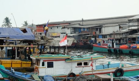 Perkampungan nelayan di Pantai Utara Jakarta. Kredit foto: Sakinah Ummu Haniy/WRI Indonesia