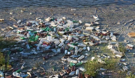 Plastic garbage in polluted water. Photo credit: Robert Vicol/Flickr