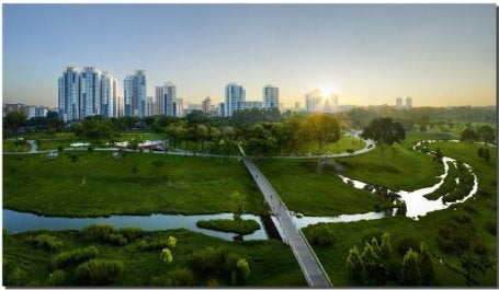 Departments that work together on projects and use natural infrastructure, like the Bishan-Ang Mo Kio Park in Singapore, can achieve a variety of benefits. Photo by Stefano/Flickr.