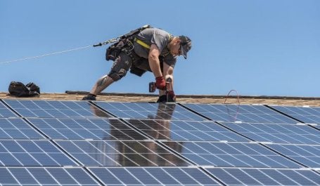 Research shows that renewable energy investments yield a high return and create jobs. Photo by Roland Balik/U.S. Air Force