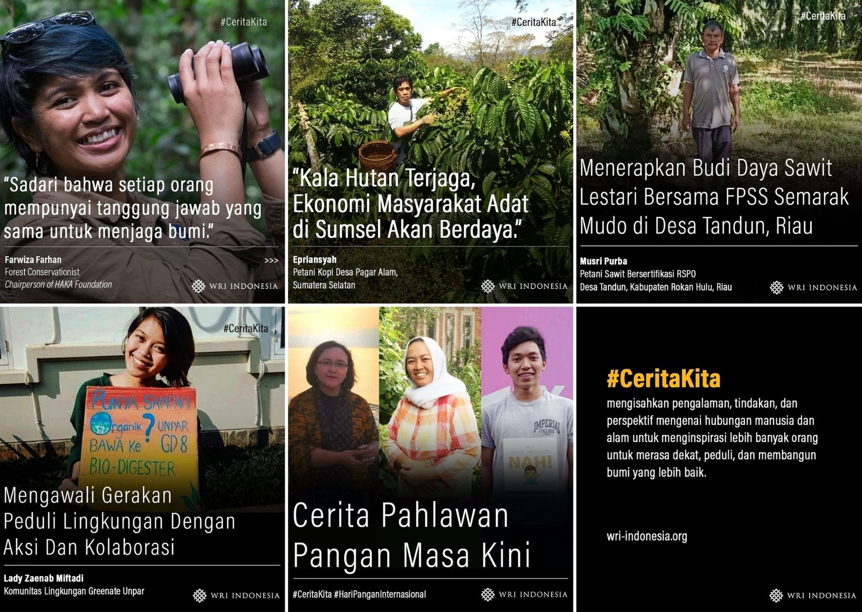 <p>Berikut adalah beberapa cerita yang sudah di publikasi di Instagram WRI Indonesia.</p>